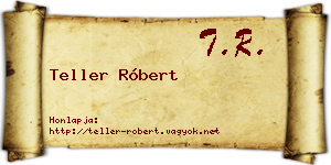 Teller Róbert névjegykártya